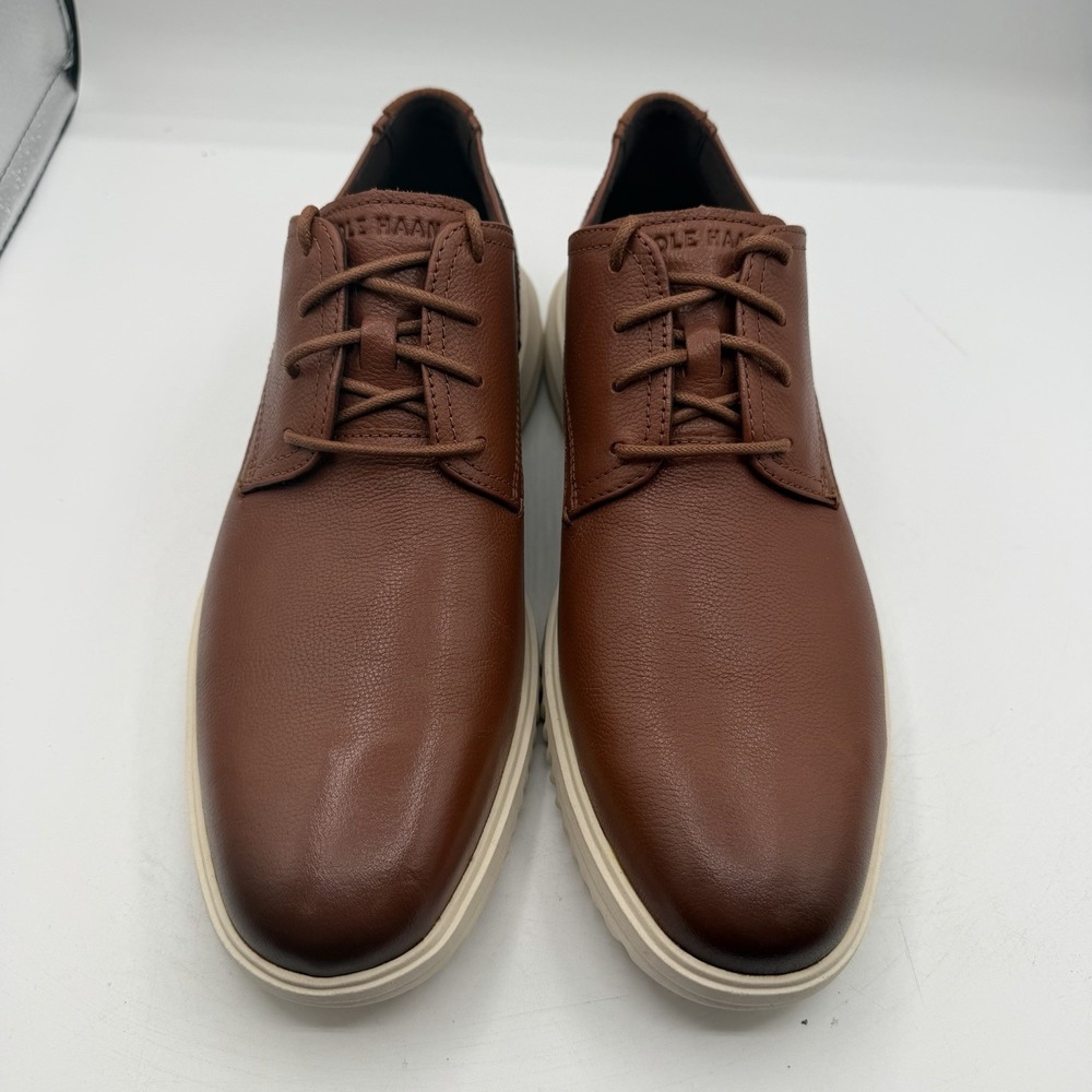Cole Haan Grand+ Plain Toe Oxfords Men Sz 8.5 M British Tan Leather Shoes C36935 - Picture 5 of 12